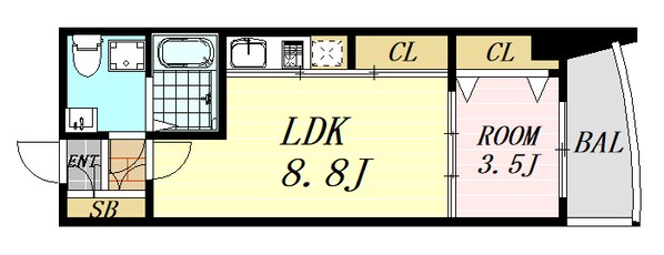 江坂駅 徒歩6分 12階の物件間取画像